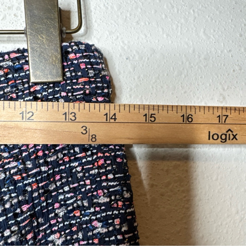 J. Crew No. 2 Pencil Skirt In Pink Confetti Tweed Back Zip Size 6 - Picture 6 of 9